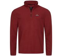 Höhenhorn Skyja Men's Fleece Pullover Autumn Winter Microfleece Sweatshirt Half Zip Fleece Jumper, red, XXL