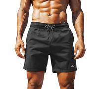 Höhenhorn Wellenmaster Men's Swimming Trunks, Quick-Drying Swimming Shorts, black, L