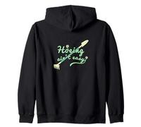 Hoeing Ain't Easy, Funny Women Gardening Zip Hoodie