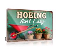 Hoeing Ain't Easy. Large Retro Wall Art | Neon Vintage Style Rules Score Decoration Easy Hang(30X40CM)