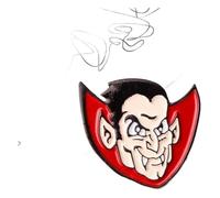 Höllenfeuer-Teufelskopf Enamel Pin for Backpack & Denim Jacket, Klein, Non-precious metal