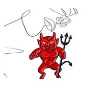 Höllenfeuer-Teufelskopf Enamel Pin for Backpack & Denim Jacket, Klein, Non-precious metal