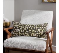 Hoem City Geometric Cotton Piped Feather Rich Filled Cushion