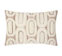 HOEM Fosse Abstract Tufted Polyester Filled Cushion in Cream | Size: 30 cm x 50 cm HOEM Cream 30 cm x 50 cm
