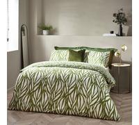 Hoem Frond Olive Green Bedding Set - Double