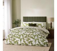 HOEM Lauro Printed Reversible Duvet Cover Set in Olive | Size: Single HOEM Olive Single