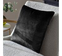 HOEM Malans Cut Velvet Piped Cushion in Black | Size: 45 cm x 45 cm HOEM Black 45 cm x 45 cm