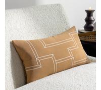 HOEM Marzena Bauhaus Inspired Geometric Polyester Filled Cushion in Brown | Size: 30 cm x 50 cm HOEM Brown 30 cm x 50 cm