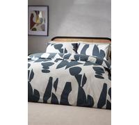 HOEM Meta Abstract Geometric Cotton Rich Duvet Cover Set in Navy | Size: Super King HOEM Navy Super King