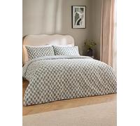 Furn Bedding Set Hoem Nyhavn Reversible Checkerboard Cotton-Rich Aqua Double