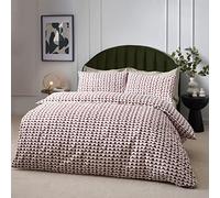 Hoem Rich Avery Abstract Cotton Duvet Cover Set 200 x 200 cm 50 x 75 cm Chestnut Red