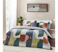 Hoem Siresa Super King Size Geometric Duvet Cover Set - Multi - Wilko