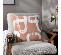 HOEM Tuba Abstract Cushion in Pink | Size: 50 cm x 50 cm HOEM Pink 50 cm x 50 cm