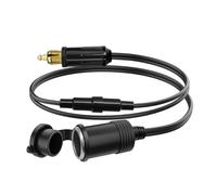 Hoembpn 30cm European Male DIN Plug to Standard Cigarette Lighter Female Socket Adapter with 10A Fuse,12V/24V Din Power Plug 18AWG Cable Extension Cord Waterproof Motorcycle Truck Accessories