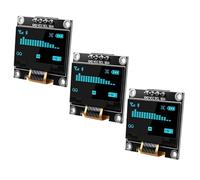 Hoembpn 3PCS 0.96 Inch OLED Display Screen Module with I2C Interface,128x64 Pixel White Driver 4-pin I2C/IIC Compact Self-Luminous Screens，for Arduino、Raspberry Pi、STM32、51 MCU