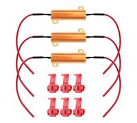 Hoembpn 3Pcs 50W 8OHM LED Load Resistor Decoder Fix Fast Hyper Flasher/Error Code Warning for Car LED Headlight Turn Signal Bulb DRL Fog Lamp License Plate Light High Temperature and Explosion-Proof