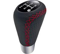 Hoembpn Car Gear Shift Knob 5 Speed, Universal Leather Gear Shift Lever, Manual Shift Lever Stick Cover with 3 Hoses 8mm 10mm 12mm Suitable for Most Manual Automotive Vehicles