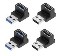 Hoembpn USB 3.2 Gen 2 90 Degree Adapter 10Gbps L Shaped USB Male to Female Right Angle OTG Extender Adapter 3A Fast Charging,Compatible with Windows/Mac/Android,for Mobile Phone/Computer/Tablet