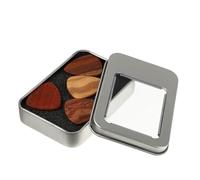 Hoement 1 Box Folk Electric Wooden Guitar Picks Boxed Smooth Edged Plectrums for Guitar Practice and Finger Protection Multipurpose Accessory for Acoustic and Electric