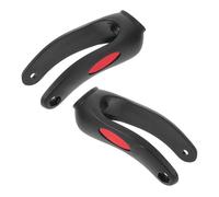 Hoement 1 Pair 8 Inch Wheelchair Front Fork Caster with Dust Protection and Enhanced Stability, Plastic Drive Wheel Fork Replacement for Rollators and Folding Walkers, 48mm Opening, Black