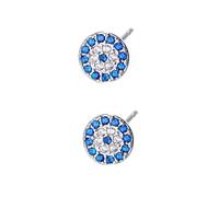Hoement 1 Pair Blue Evil Eye Earrings for Women Creative Rhinestone Dangle Jewelry Durable Comfortable Fashion Ear Decor for Loved Ones Stylish Accessory for Any Occasion