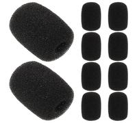 Hoement 10 Pcs Noise-reducing Mini Lapel Microphone Foam Windscreen Covers Sponge Compatible with Vs Vs Helmet Headset Microphones Clear Audio Transmission