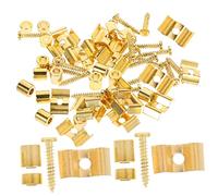 Hoement 10 Set of Metal Electric Guitar String Retainers with Mounting Screws Stable String Retainer Device to Reduce Friction and Fix Electric Guitar for Playing