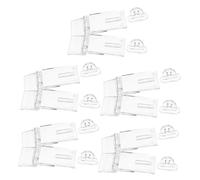 Hoement 10 Sets Transparent Acrylic Hinge Latch Lock Buckles for Cabinets and Clear Lock Hasp Buckle Fastener for Home Office Display Boxes Easy Snap Installation Fit Secure Storage