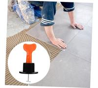 Hoement 100 Pcs Reusable Tile Leveling System Kit with Key for Wall and Floor Installation Wear-Resistant Locator Accessories to Ensure Flatness and Prevent Tile Movement Professional