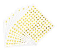 Hoement 100 Sheets Golden Star-shaped Reward Stickers, Removable Paper Pentagram Prints for Classroom and Party Decoration