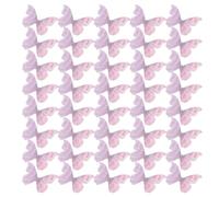 Hoement 100pcs Cm Double Layer Tulle Butterfly Hair Clips for Women and Teens, Elegant Mini Purple Barrettes with Comfortable Fit, Versatile Decoration for Daily Wear and Han Chinese