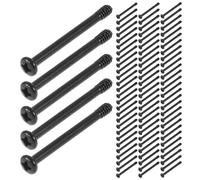 Hoement 100pcs Computer Case Fan Screws Set Metal Black Precise Threading and Wide Compatibility for Water Cooling System Hardware and Chassis Upgrades and Repairs