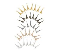Hoement 100pcs Eiffel Tower Charm Pendant Jewelry Bag Pendant Eiffel Tower Decoration Creative Men's Car Keychain Tiny Vintage Retro Keychain