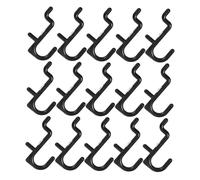 Hoement 100pcs Heavy Duty Plastic Pegboard Hooks Shaped Tool Hanger Wall Organizer for Garage and Kitchen Fit for Peg Boards Black Storage Holder for Hammer Drill Basket Hanging
