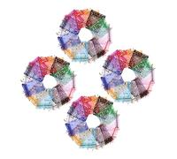 Hoement 100Pcs Organza Drawstring Bags with Gilding Star and Moon Designs Pouches for Jewelry Candy Storage Wedding Favors and Special Occasions