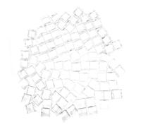 Hoement 100pcs Square Ice Blocks Acrylic Reusable Fake Ice Cubes for Decor Bath