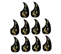 Hoement 10pcs Acoustic Guitar Pickguard Protective Plate Stylish Design for Everyday Wear Tear Easy Installation Elegant Scratch Protection for Folk Guitars