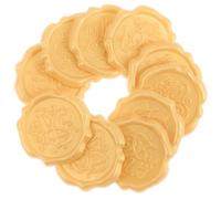 Hoement 10pcs Antique Adhesive Wax Seal Stickers for Envelopes and Invitations Retro Decorative Self-Stick Sealing Labels Vintage Style Embossed Stamp for Wedding Cards and Wrapping