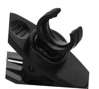 Hoement 10pcs Black Lavalier Mic Holder Clips Angle Single Mount Tie Clips Compatible with Headworn Microphones and Earphone Headset for Video Recording and Presentation