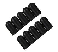 Hoement 10pcs Black Silicone Drumstick Silent Tips Mute Drum Stick Protectors for Practice Compatible Drumsticks and Mallets