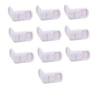 Hoement 10pcs Boy Girl Safety Locks Safety Latches for Cupboard Refrigerator Door Multi-Function Sticker White