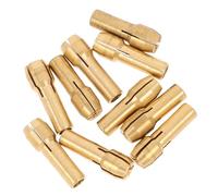 Hoement 10pcs Brass Drill Chuck Collet Set Four Jaw Stable Grip for Electric Rotary Tools Jewelry Making and Grinding Accessories