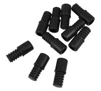Hoement 10pcs Broom Handle Threaded Tip Extension Adapter 22mm Black | ABS Construction, Rivet Design, for Push Brooms and Household Cleanup, Helps Extend Tool Life