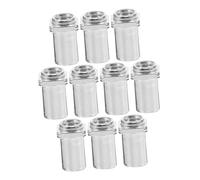 Hoement 10pcs Drum Swivel Nuts for Snare and Tom Lugs Replacement Floor Drum Spare Parts M6 Inner Diameter Silver Iron Hardware