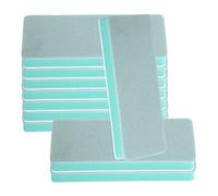 Hoement 10pcs Dual-Sided Sponge Buffer Blocks for Nails and Woodworking Green and White Fine Grit Sanding Pads Reusable Polishing and Grinding Tools for Electronics Jewelry and Precise