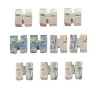 Hoement 10pcs Guitar Binding Dots Abalone Shell Inlay Materials for Guitar Fretboard Dots Craft Ukulele Inlay Stickers Square Diamond Shape Mandolin