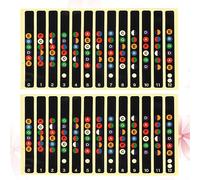 Hoement 10pcs Guitar Fretboard Decals Black Stickers for Acoustic Electric Guitar Easy to Install Note Labels for Learning Chords and Scales Durable Adhesive Fretboard Map