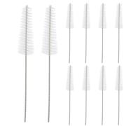 Hoement 10pcs Hearing Aid Cleaning Brush Flexible Vent Tube Cleaner for Micro Debris Removal Sound Guide Maintenance Tool Portable Hearing Aid Care Kit for Daily Use