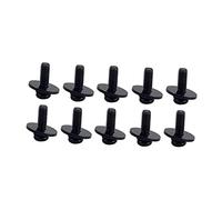 Hoement 10pcs Metal Drum Fastener Ear Screws Washers for Drum Lug Mounting Screws Washers Black Rack Mount Rack