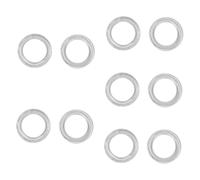 Hoement 10pcs Nickel Plated Flute Pad Cup Sleeves for Brass Flute Parts Practical for Musical Instrument Accessories